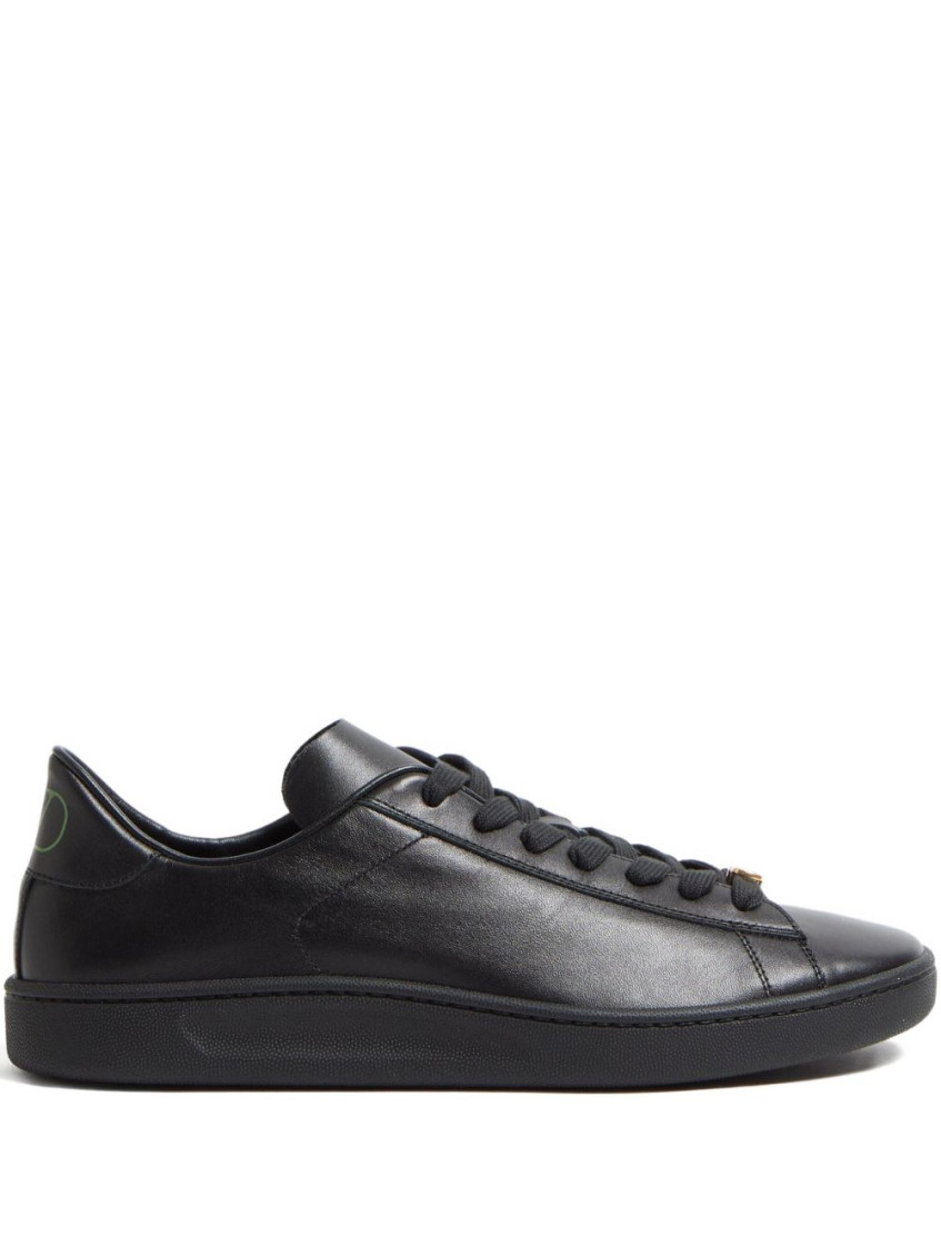Valentino Low Top Rubber Sole Sneakers In Black