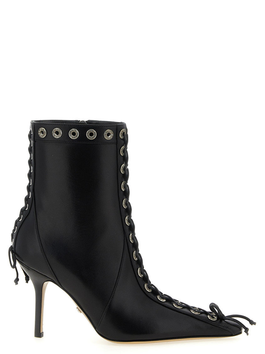 Mach&mach Black Ankle Boots In Black