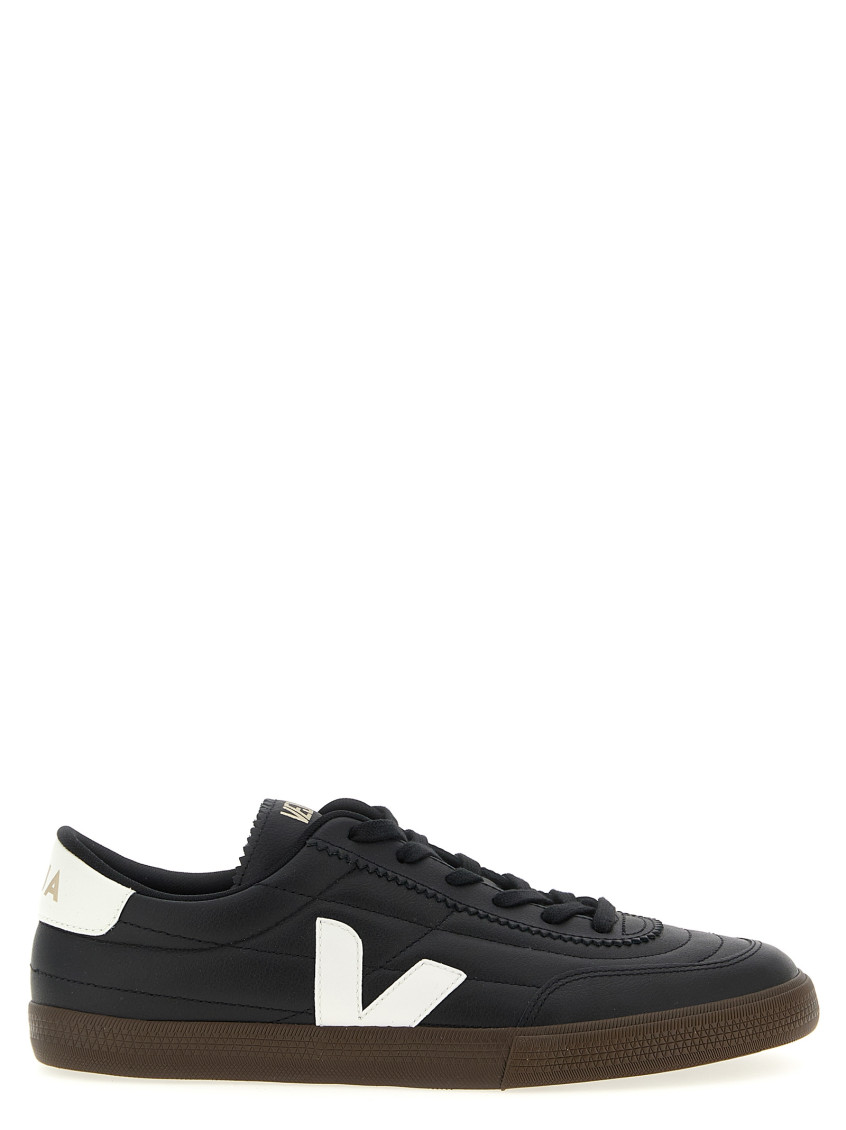 Veja Panenka Black Sneaker With Logo On The Side And Contrasting Heel In Leather Unisex In Multi