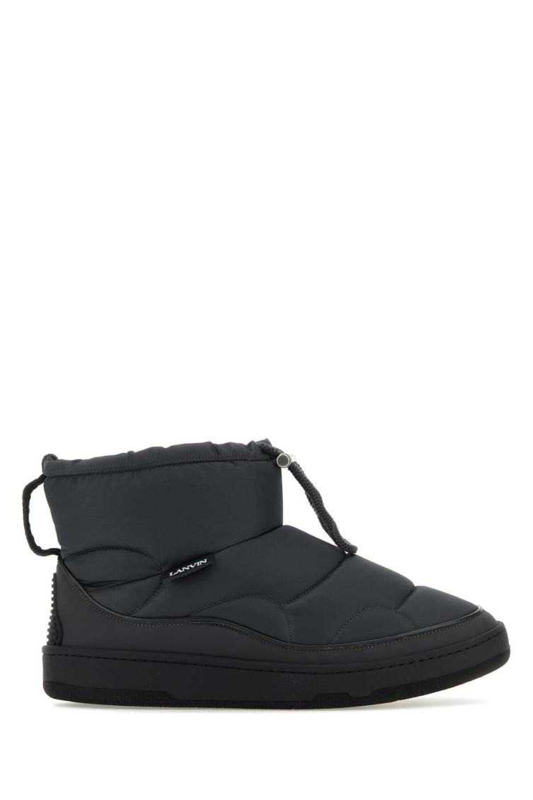 Lanvin Padded Ankle Boots In Dark Grey