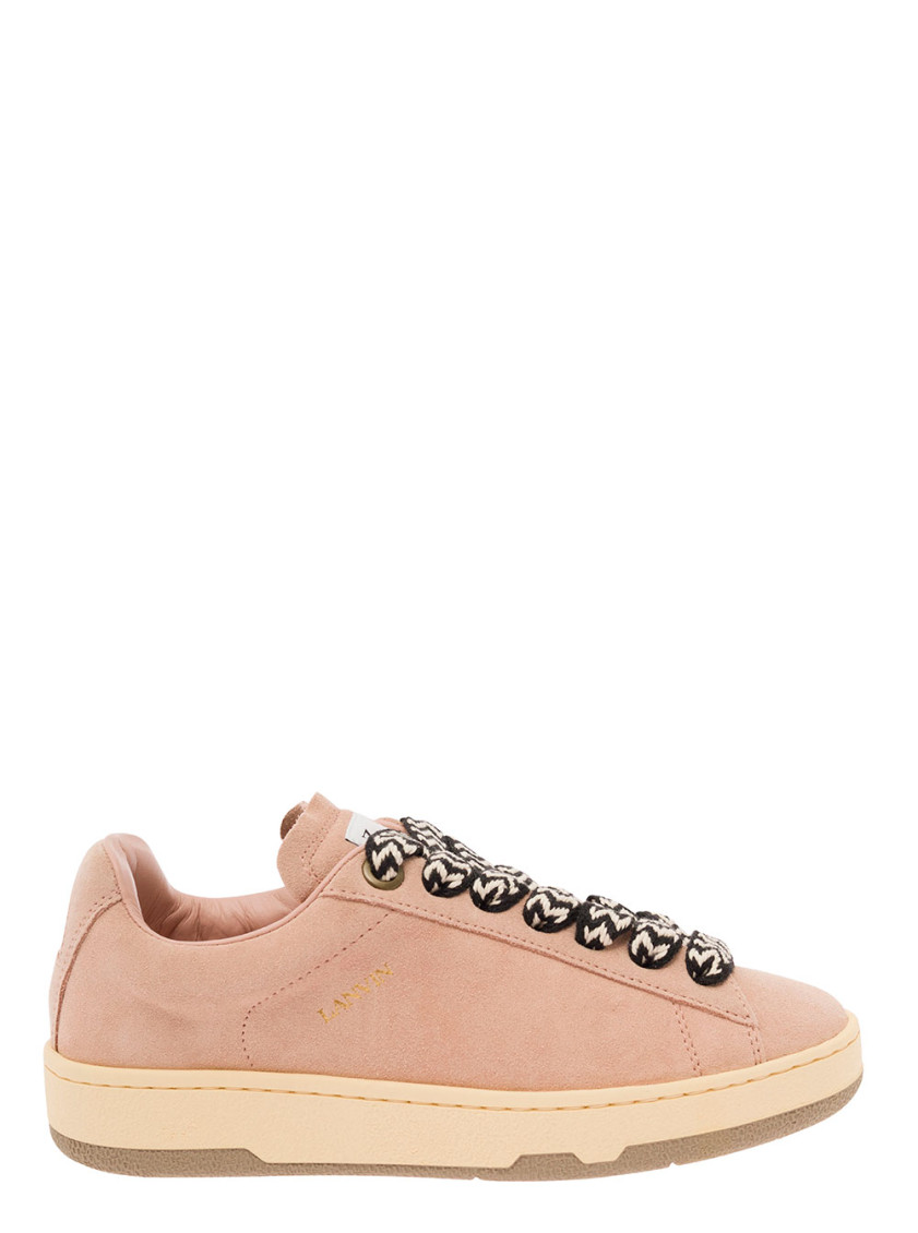 Shop Lanvin Pink Lite Curb Sneakers