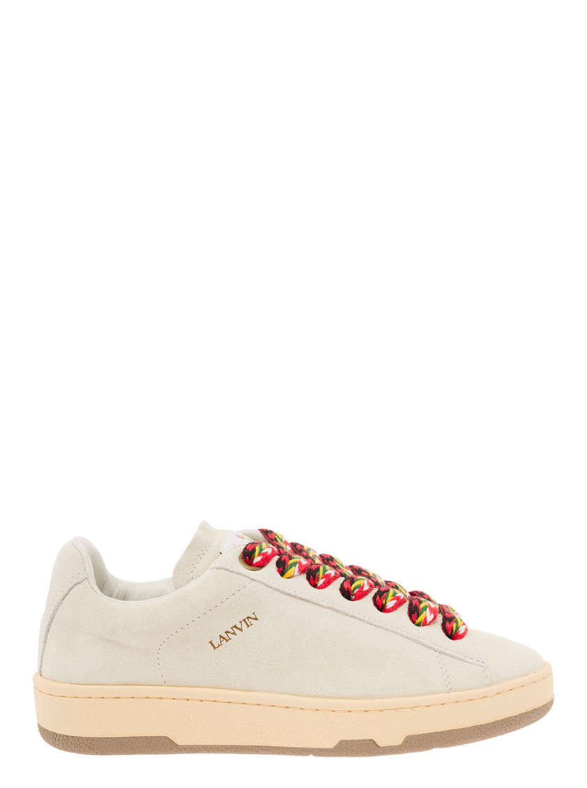 Shop Lanvin White Lite Curb Sneakers