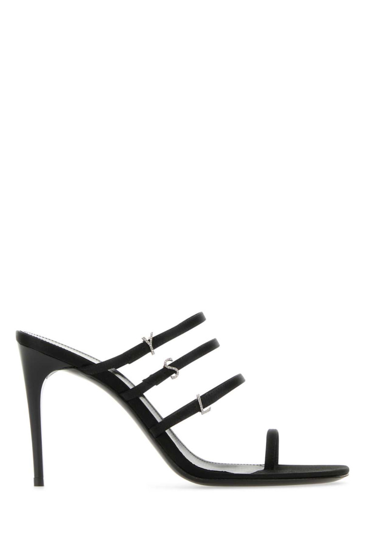 Shop Saint Laurent Black Slip On Heels