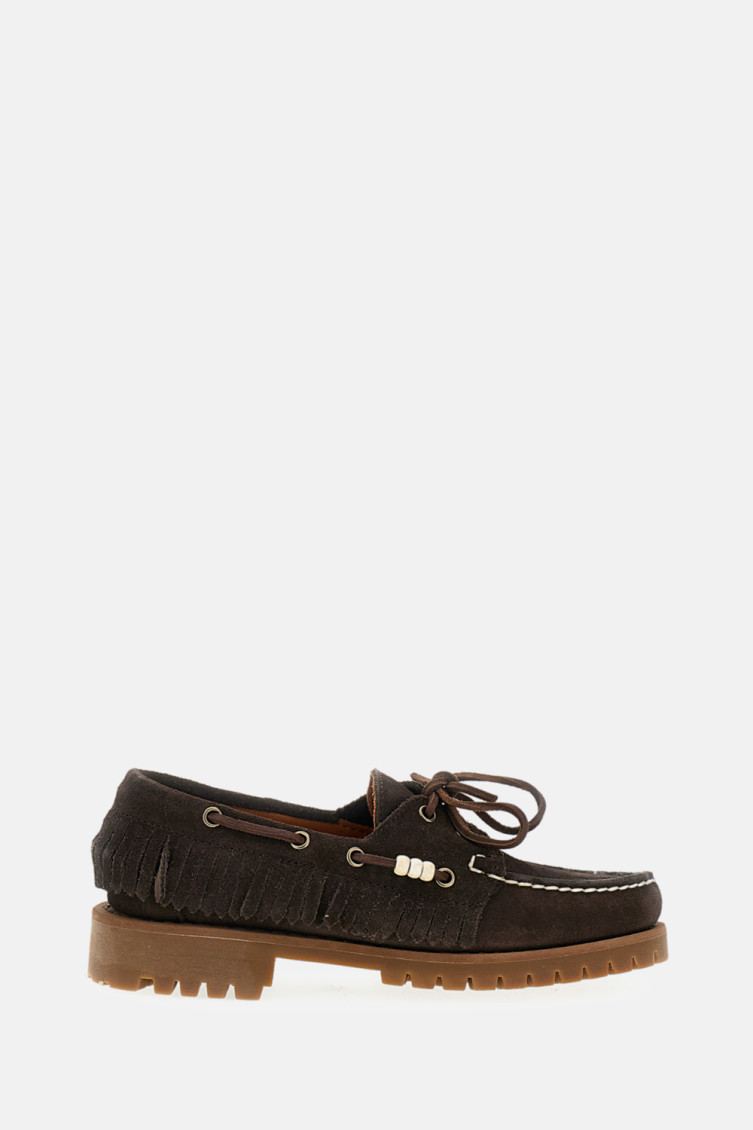 Sebago Brown Suede Lace-up Loafers In Multi