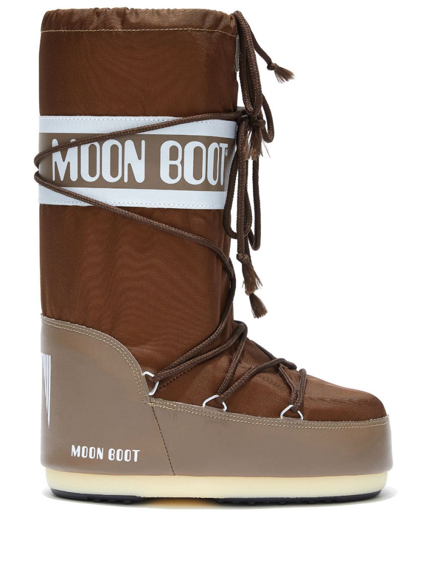 Moon Boot Brown Icon Snow Boots In Animal Print