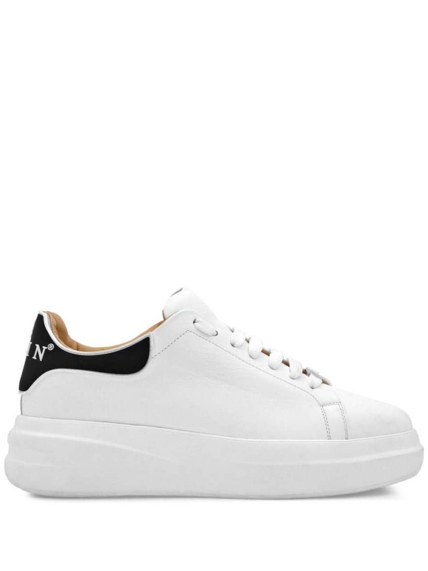 Philipp Plein White Low-top Sneakers In Multi
