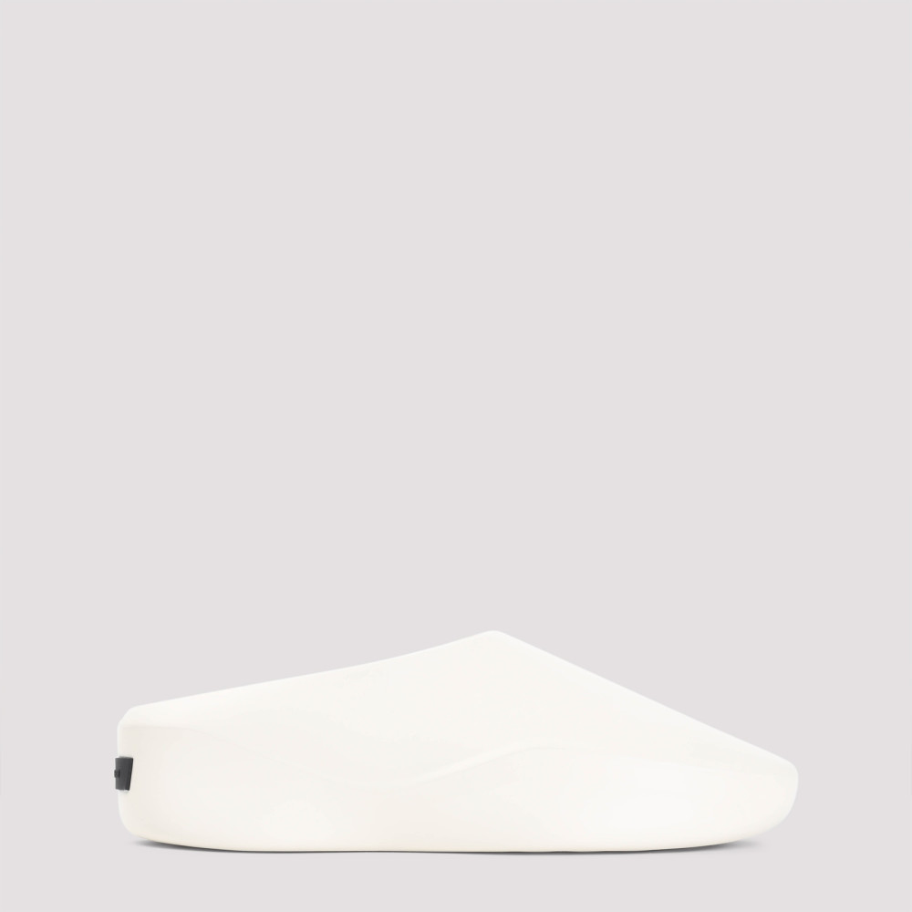 Fear Of God White Slip On Slides In White
