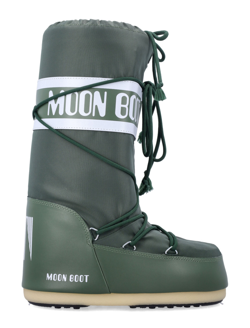 Moon Boot Green Logo Boots