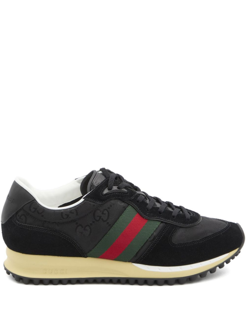 Gucci Sneaker Re-motion In Black Gg Fabric Men In Black