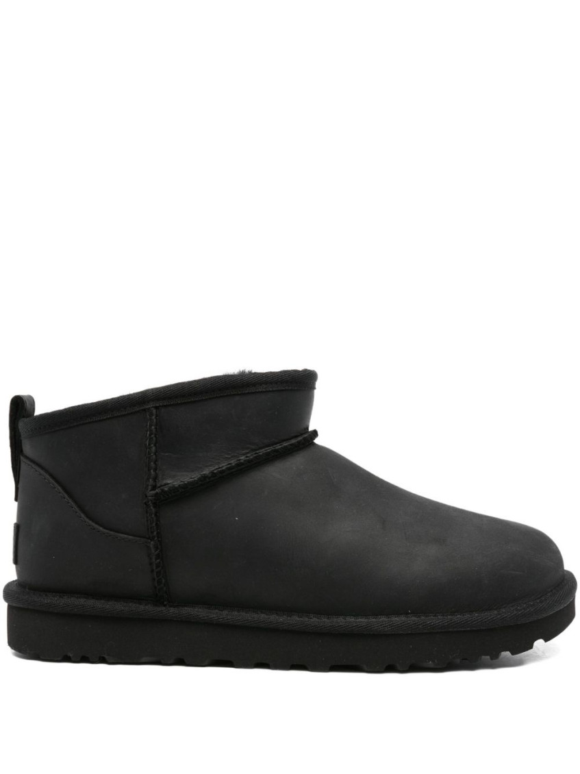 Ugg Classic Ultra Mini Ankle Boots In Black