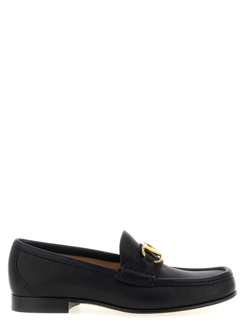 Valentino Garavani Black Logo Loafers