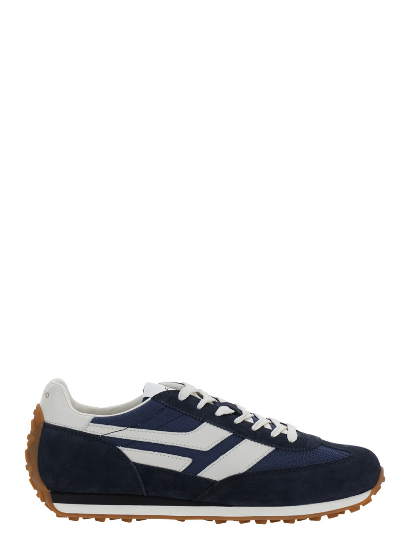 Tom Ford Mick Suede-trimmed Sneakers In Blue