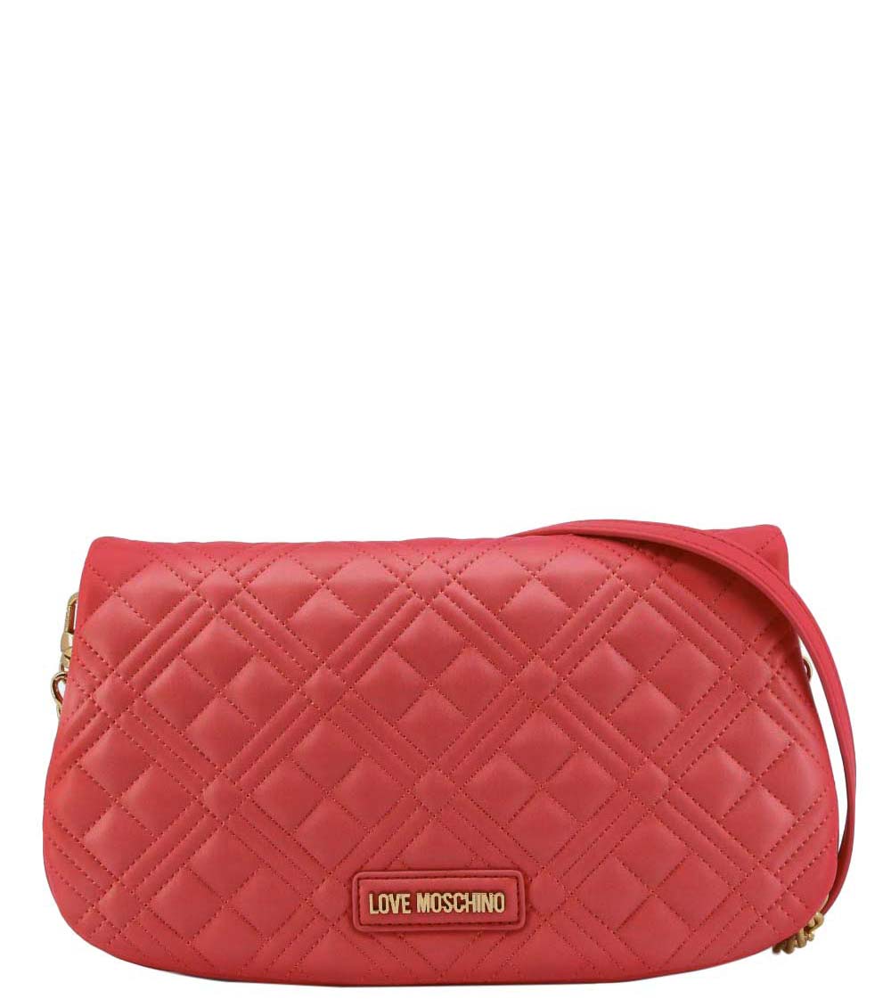 Love Moschino Red Quilted Medium Crossbody Bag for Women Online