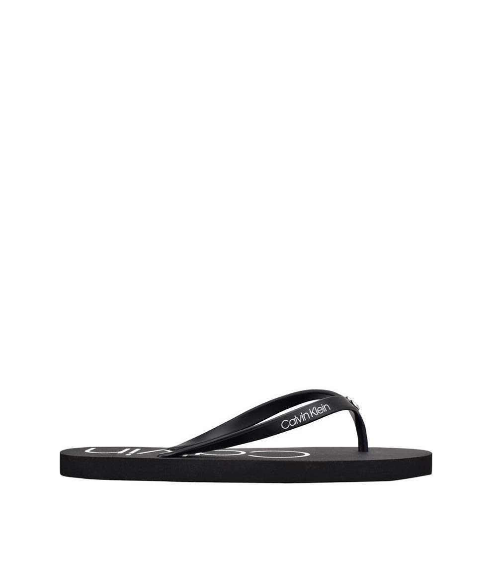 Calvin klein flip flops womens clearance black