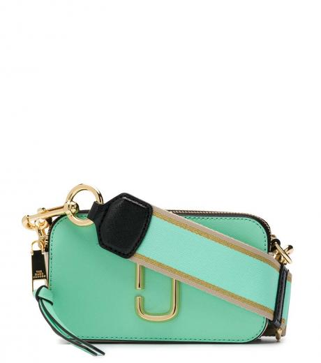 Marc Jacobs New Mint Multicolor Snapshot Leather Crossbody Bag