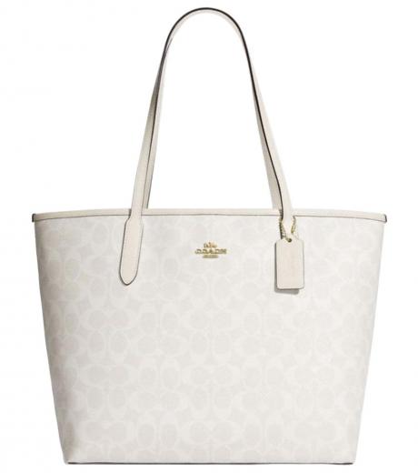 COACH Relay Logo Printed Tote Bag in White for Men  Lyst