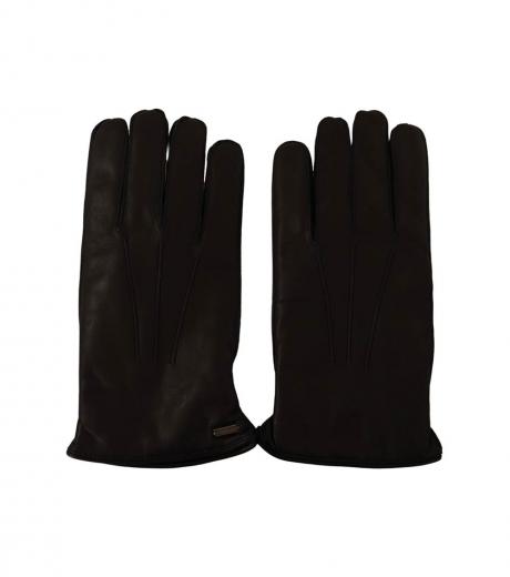 Calvin Klein Black Zipup Gloves Men Online Darveys.com