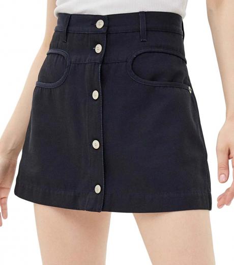 Buy Vintage Denim Skirt 90s Mini Skirt Black Jean Skirt Skater Black Denim  Mini Skirt Button up Skirt Online in India - Etsy