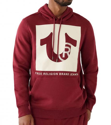 True Religion Big T Logo Zip Crop Hoodie