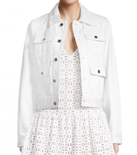Buy White Easy Fit Cotton Jacket For Women Online in India -Beyoung