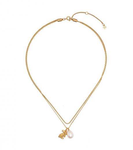 Tory Burch Kira Enamel Flower Pendant Necklace | Neiman Marcus