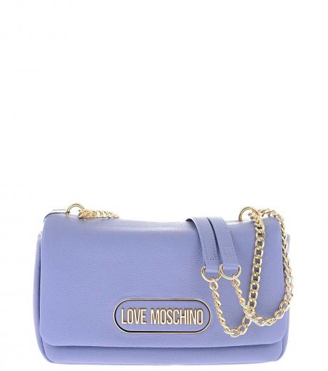 Love Moschino Light Purple Logo Small Shoulder Bag for Women