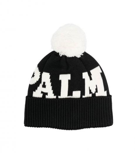 Palm Angels Black Monogram Beanie