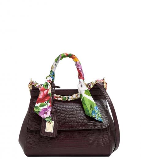 Dolce & Gabbana Medium Iguana-Print Sicily Bag