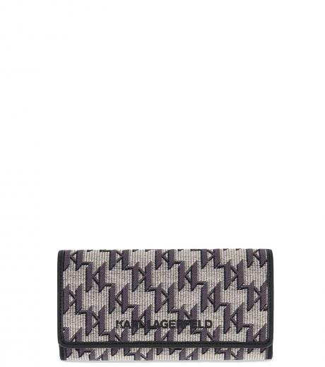 Buy Karl Lagerfeld Men Black KL Monogram Leather Bi-Fold Wallet Online -  910976