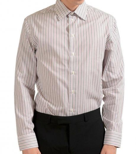 Armani Collezioni Multicolor Striped Dress Shirt for Men Online