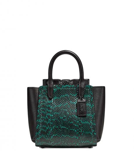 COACH - Snakeskin Effect Tote - Women - Leather - One Size in Green | Lyst