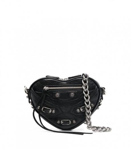 Women's Hourglass Xs Handbag With Rhinestones in Black | Balenciaga US
