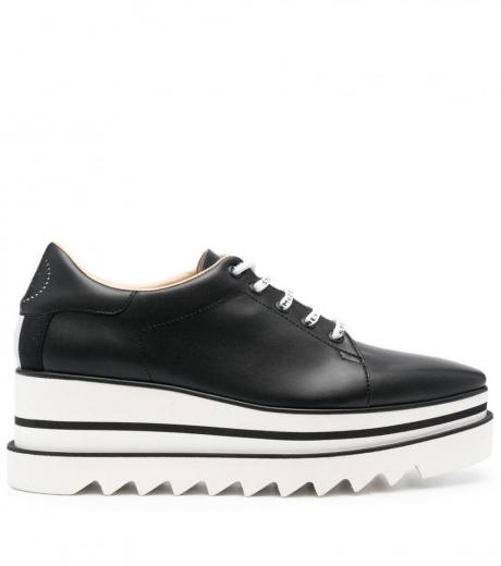 Stella McCartney Black Leather Platform Loafers for Women Online