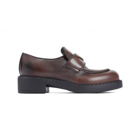 PRADA 12aw rubber sole shoes brown×black Prada Dark Brown Slip On Loafers for Women Online India at Darveys.com