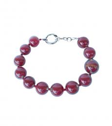 Emporio Armani Red Resin Spheres Modish Necklace