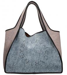 Stella McCartney Light Blue Perforated Large Tote