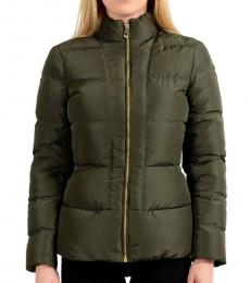 Versace Collection Bottle Green Zipper Parka Jacket