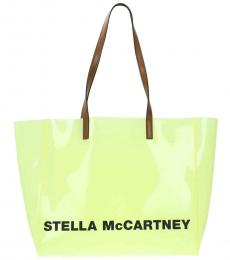 Stella McCartney Yellow Shopping Logo Large Tote