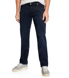 7 For All Mankind Dark Blue Classic Straight-Leg Jeans