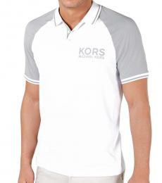 Michael Kors White Grey Sport Raglan Polo