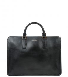 Alexander McQueen Black Heroic Slim Large Briefcase Bag
