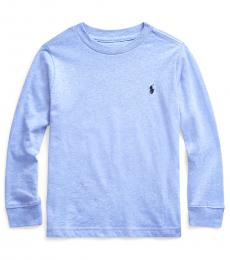 Ralph Lauren Little Boys Cobalt Heather Long Sleeve T-Shirt