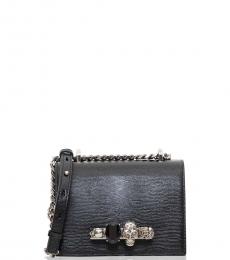 Alexander McQueen Black Jeweled Mini Crossbody Bag