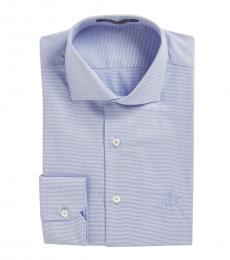 Roberto Cavalli Light Blue Diamond Pattern Dress Shirt