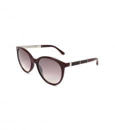 Jimmy Choo Ople Burgundy Mirror Gradient Sunglasses