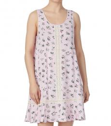 Kate Spade Pink Lace-Insert Floral A-Line Chemise