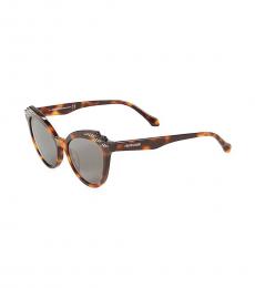 Roberto Cavalli Havana Ridged Cat Eye Sunglasses