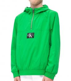 Calvin Klein Little Boys Green Monogram Logo Anorak