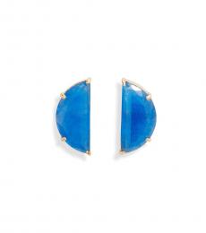 Blue Half Moon Earrings
