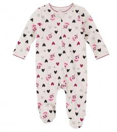 Baby Girls Printed Footed Coverall